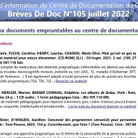 Brèves de doc N°105 - juillet 2022